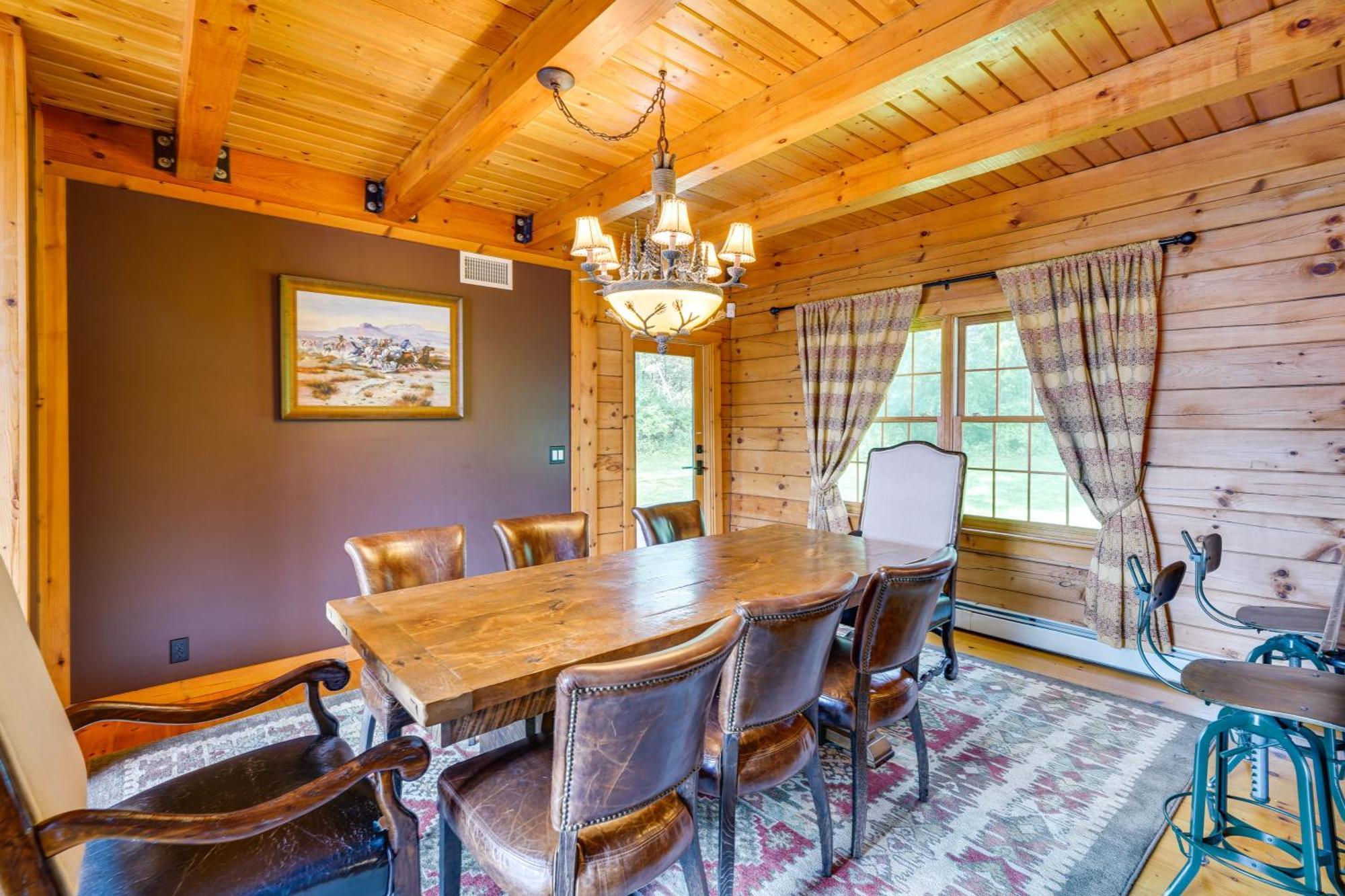 Luxury Log Cabin With Ev Charger And Mtn Views! Blairstown Exterior photo